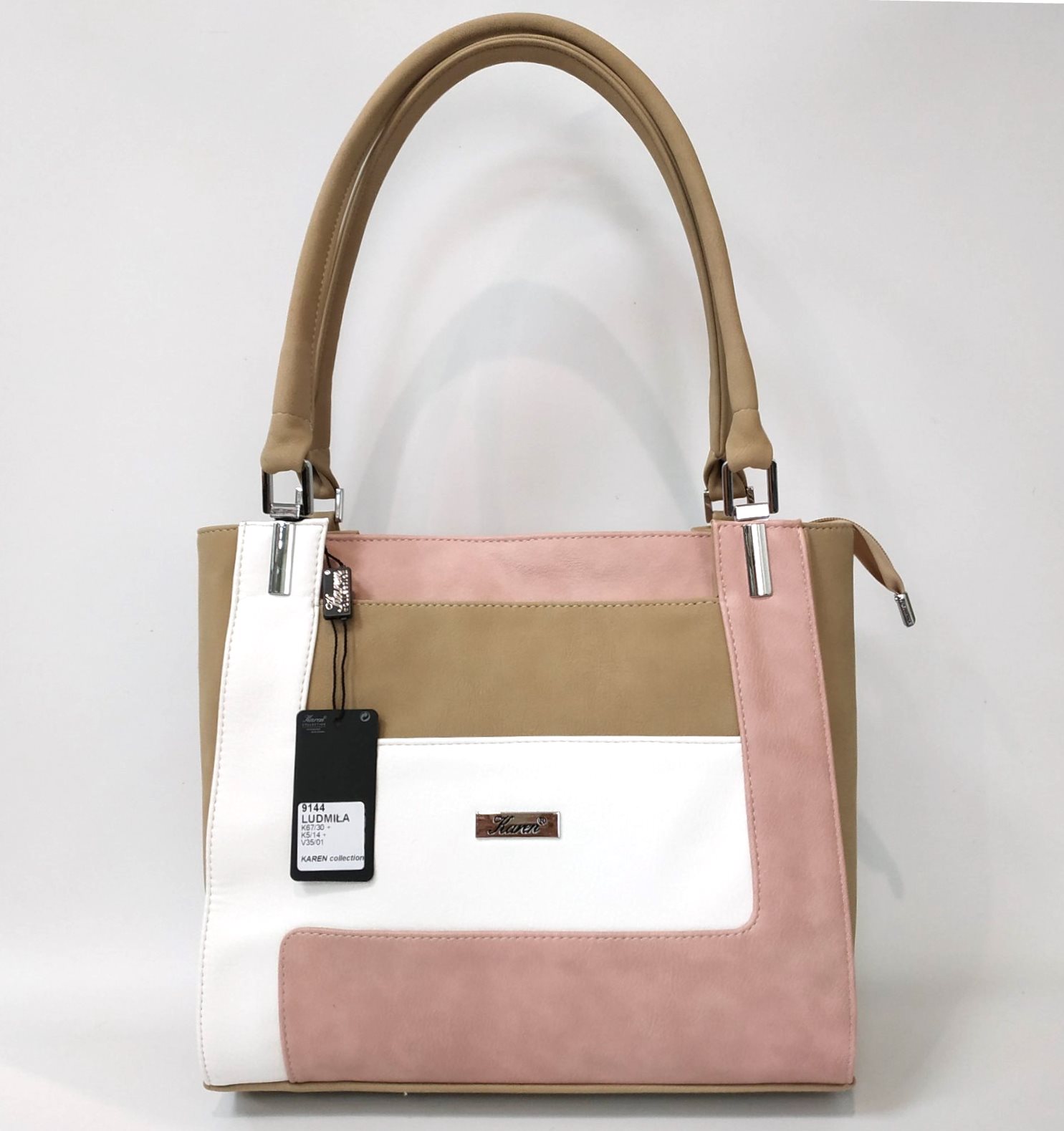 Сумка жіноча KAREN LUDMILA 9144 pink-white